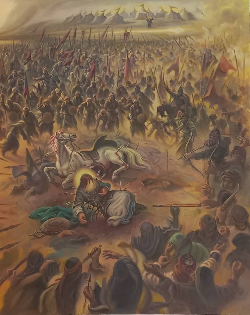 تابلوی «گودی قتلگاه» اثر علیرضا خالقدادی در زاهدان رونمایی شد