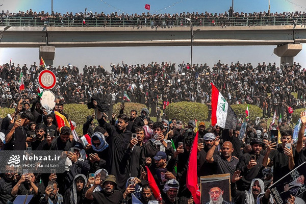 مراسم تشییع پیکر رهبر انقلاب در کربلا و نجف